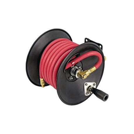 Carrete de manguera de aire con manguera de 3/8 pulg. x 30 pies