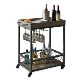 Carrito Bar Moderno Madera/metal Gris