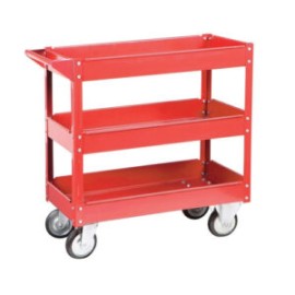 Carrito De Servicio De 30×16 In De Acero Con 3 Estantes, Hft