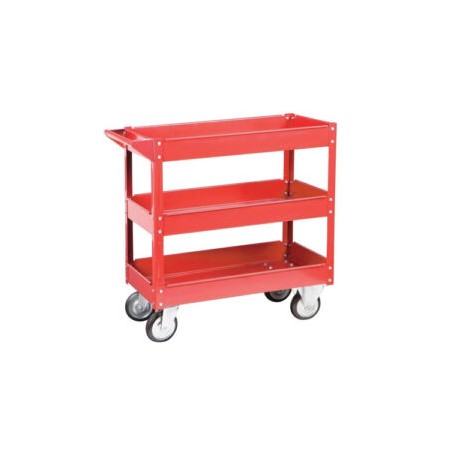 Carrito De Servicio De 30×16 In De Acero Con 3 Estantes, Hft
