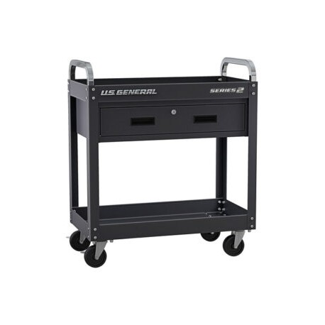 Carro De Servicio Con Cajón De 30 In, Negro Ermn