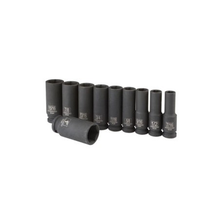 Dados Set De 10 Piezas De 1/2 De Impacto Sae O Metrica
