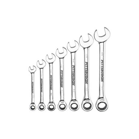 Juego De Llaves Combinadas Con Trinquete Sae, 7pc Ermn