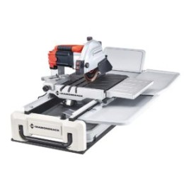 Sierra húmeda para losetas de 15 amperios y 10 in con mesa deslizante y capacidad de corte extendida